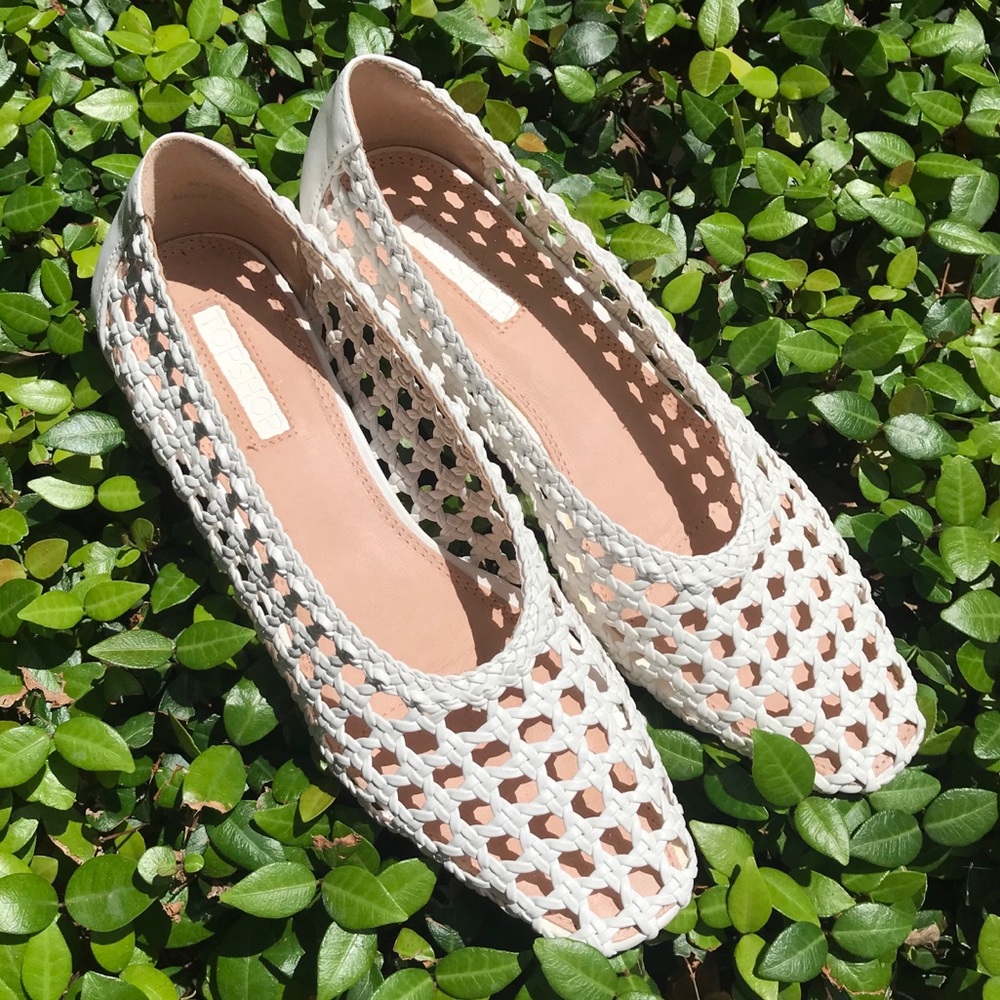 Topshop white leather pumps size 8.5/39